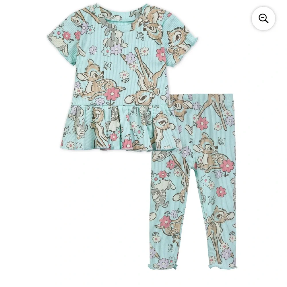 NWT Disney baby Bambi matching outfit size 3/6 months